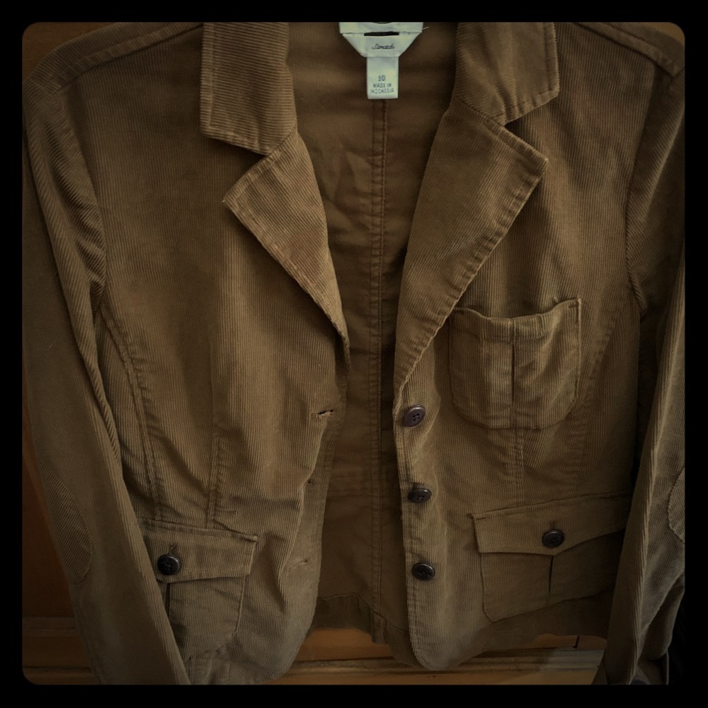 Women’s vintage brown blazer with pockets blazer.